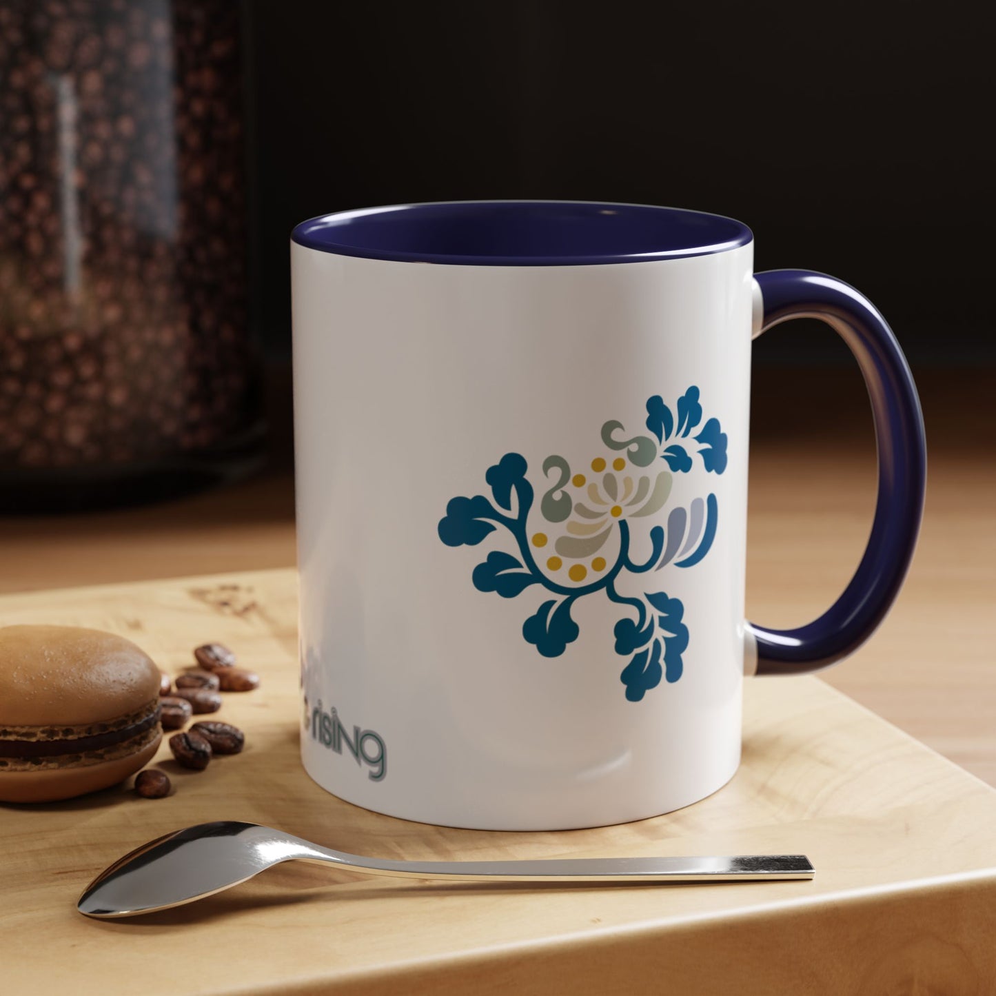 Rooted & Rising Accent Mug - Inspirational Floral Design