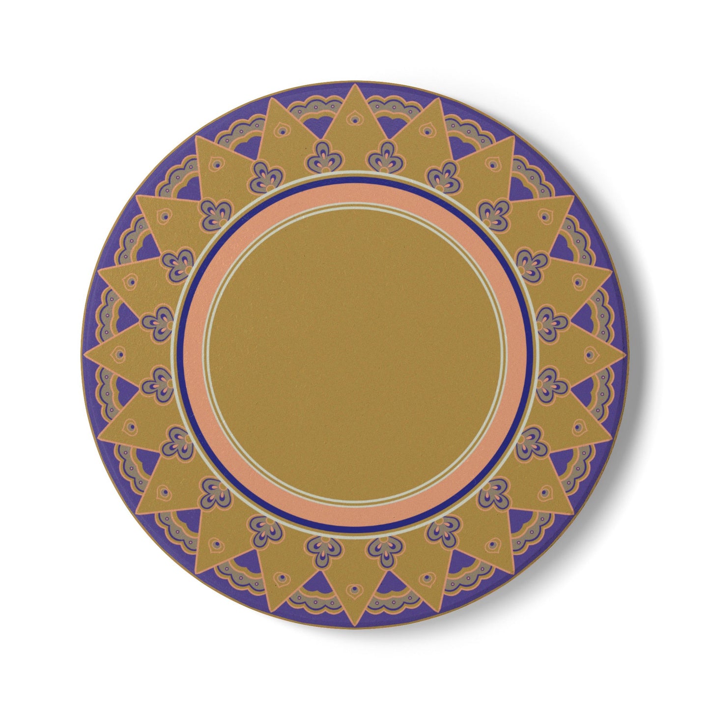 Elegant Mandala Ceramic Coaster - Stylish Home Decor and Gift