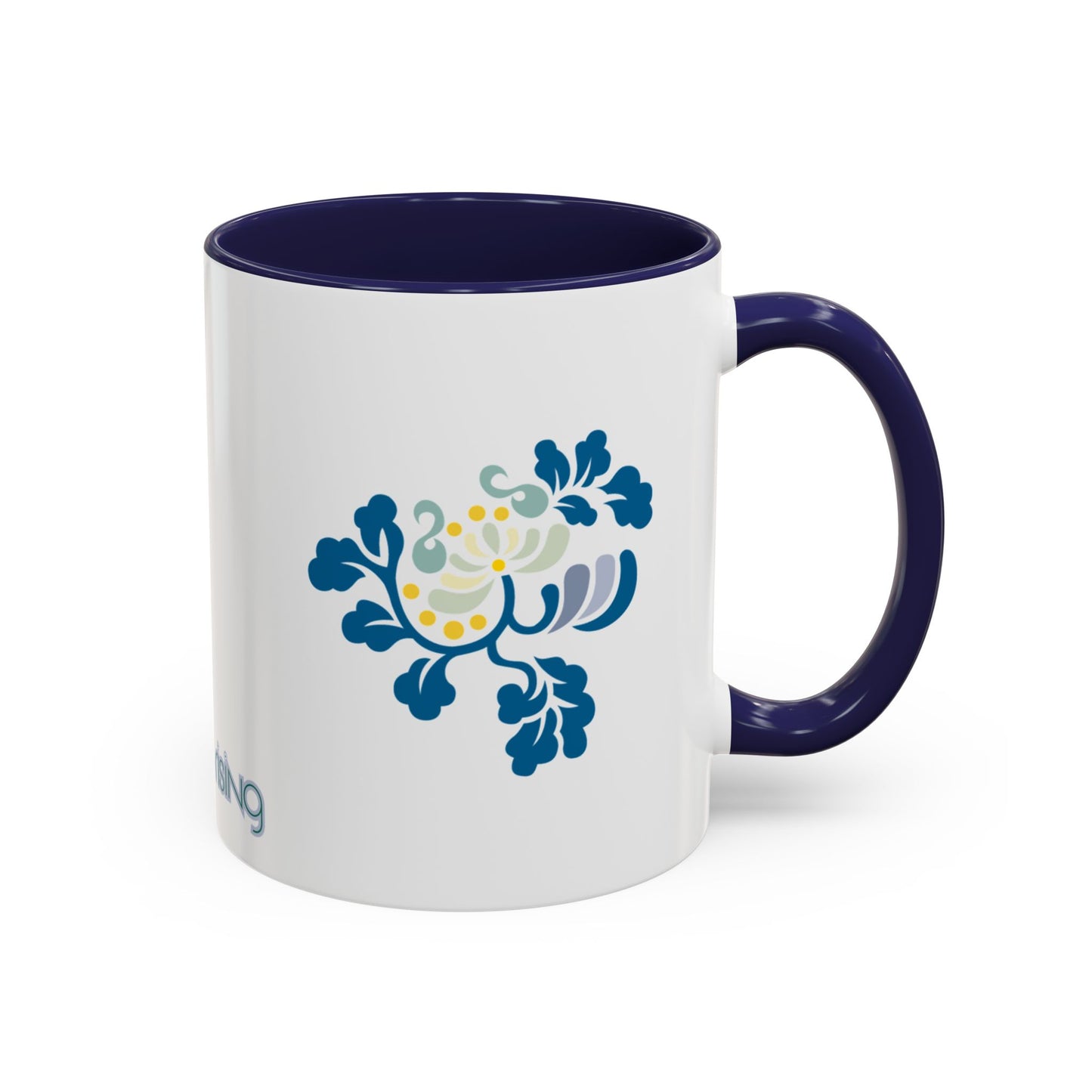 Rooted & Rising Accent Mug - Inspirational Floral Design
