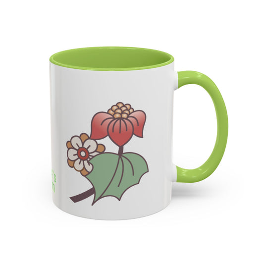 Botanical Accent Mug – “Nature’s Rhythm” Design