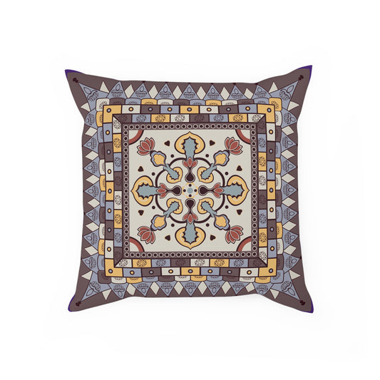 Decorative Cushion with Ornate Motif Design
