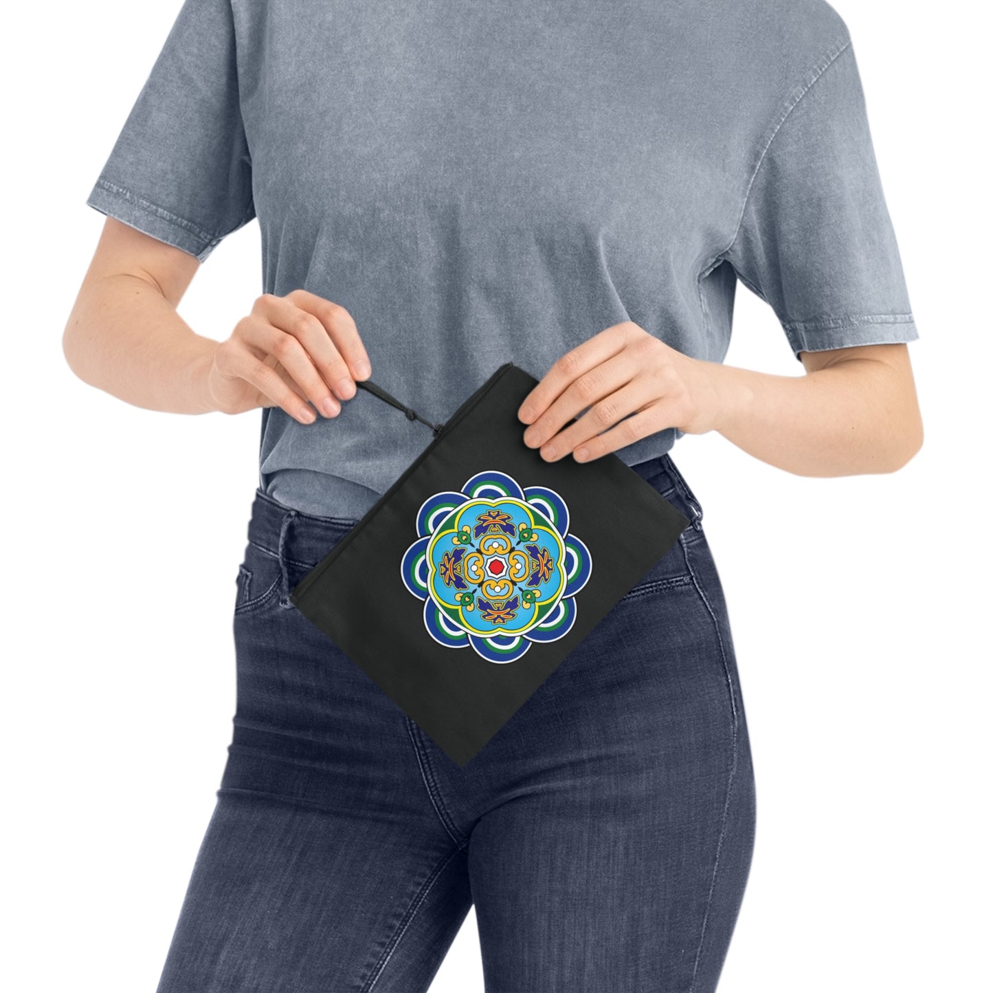 Artistic Floral Pouch - 'Strength in Softness' Design