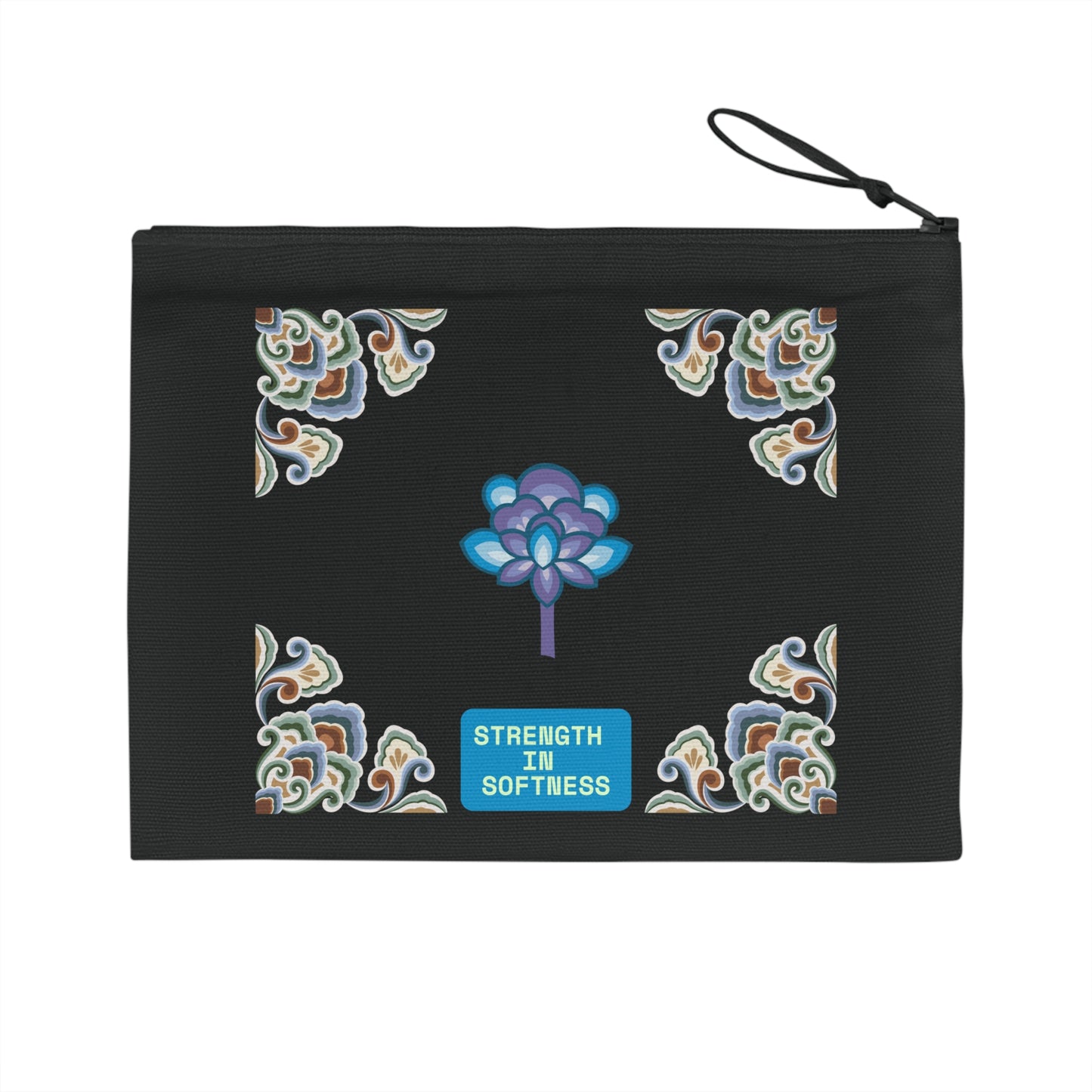 Artistic Floral Pouch - 'Strength in Softness' Design