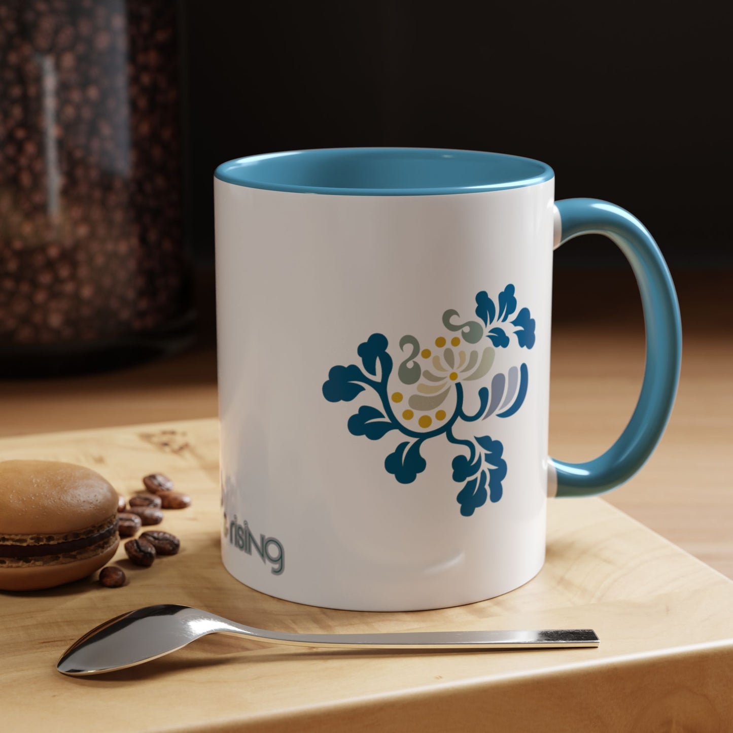 Rooted & Rising Accent Mug - Inspirational Floral Design