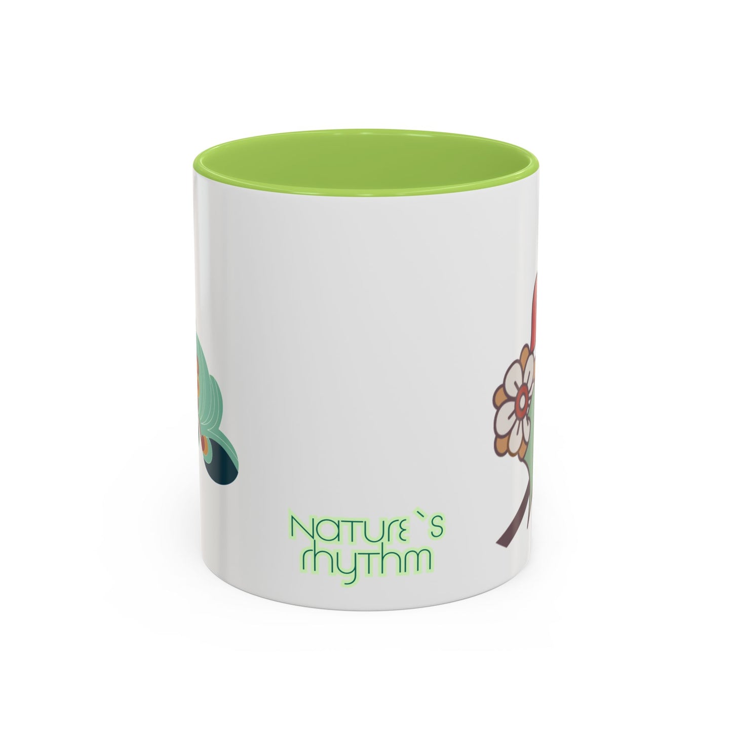 Botanical Accent Mug – “Nature’s Rhythm” Design