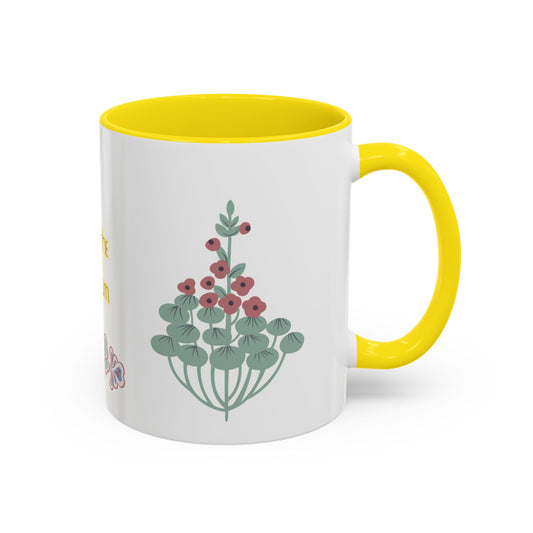 Floral Mug with “Breathe in Bloom” Design
